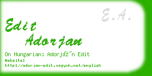 edit adorjan business card